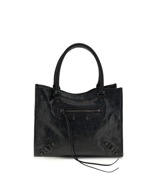 Balenciaga Black Le City Tote Mini Handbag Lamb Ovis Aries Handbags