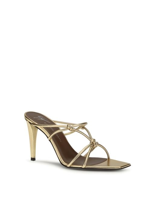 Giuseppe Zanotti White Gz Key Mule 90 Sandals Calf Leather Bos Taurus