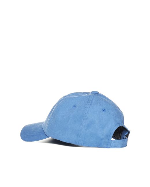 we11done Blue Logo Cotton Baseball Cap for men
