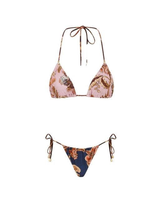 Zimmermann White Aster Triangle Bikini Set