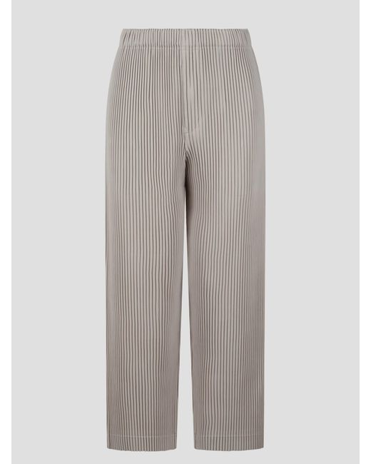 Homme Plissé Issey Miyake Gray Mc March Trousers for men