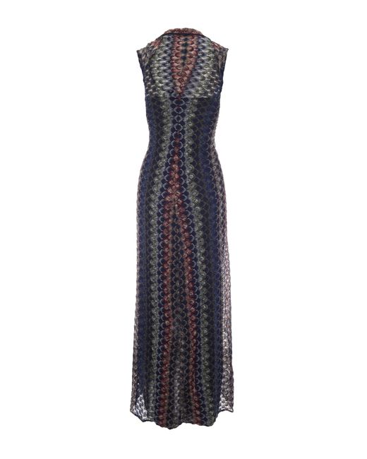 Missoni Blue Abito Lungo Multi Dark Version
