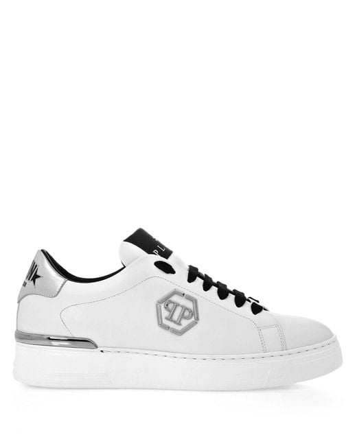 Philipp Plein Multicolor Nappa Leather Low-Top Sneakers Hexagon for men