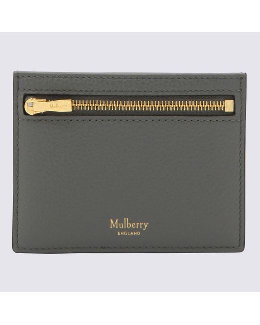 Mulberry Metallic Grey Leather Cardholder