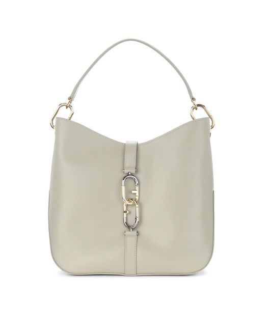 Furla Leather Sirena M Grey Bag in Gray | Lyst