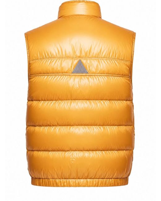 Moncler Orange Padded Gilet Oisans Polyamide Waistcoats & Gilets for men