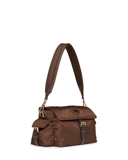 Prada Brown Burnt Prada Explore Medium Shoulder Bag<Br