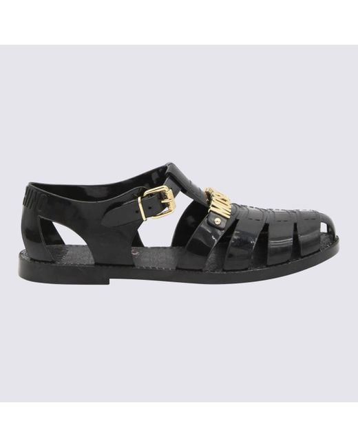 Moschino Black Rubber Sandals for men