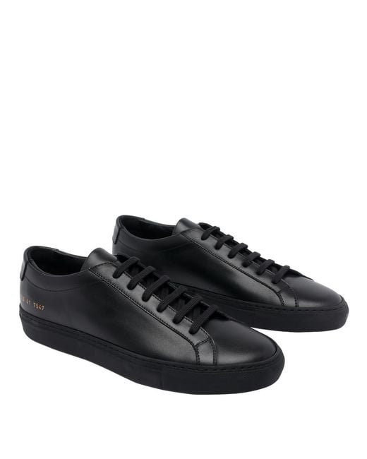 Common Projects Black Sneakers Calf Leather/Rubber Sole for men