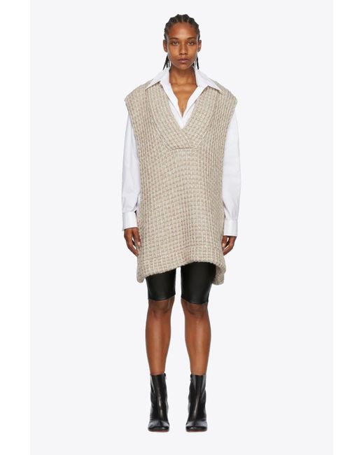 Womens Clothing Jumpers and knitwear Sleeveless jumpers MM6 by Maison Martin Margiela Black & White Cotton Vest 