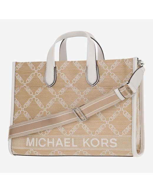 Michael Kors Natural Gigi Large Straw Bag