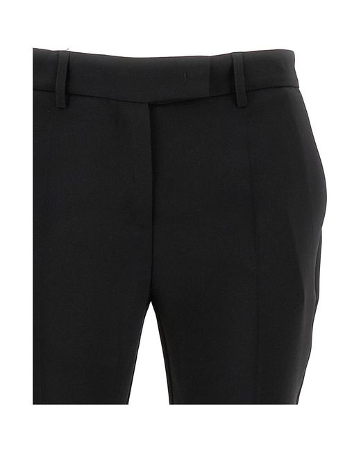 Le Plain Black Cady Low Waist Flared Pants