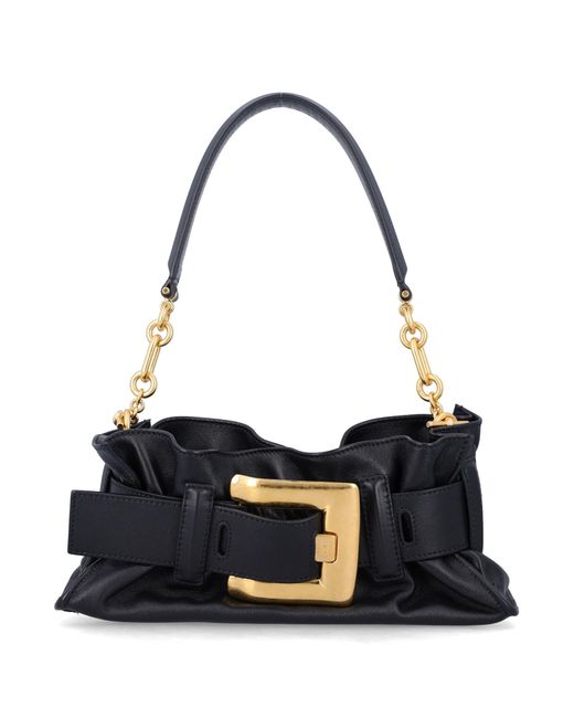 Balmain Black Anthem Mini Calfskin Bag