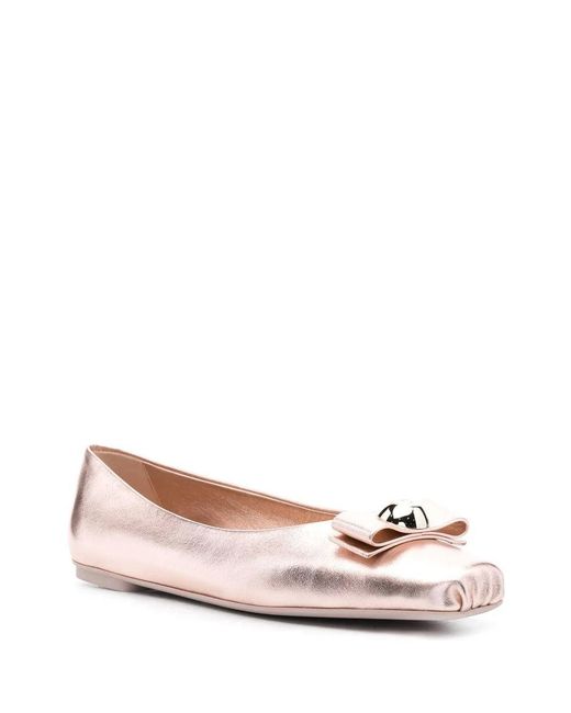 Ferragamo Pink Ballerina Shoes