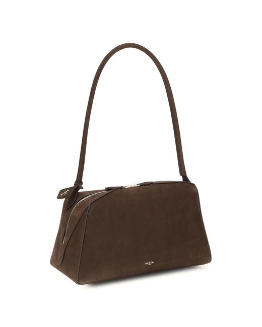 Alaïa Brown Shoulder Bag Le Bouledogue Calf Leather