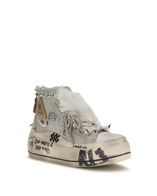 R13 White High Top Sneakers