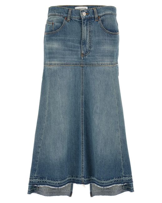 Victoria Beckham Blue Denim Skirt
