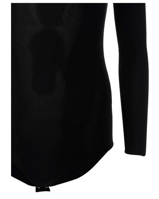 Maison Margiela Black Polyamide Bodysuit Clothing