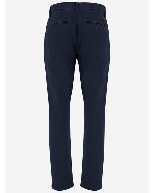 Jacob Cohen Blue Stretch Cotton Trousers for men