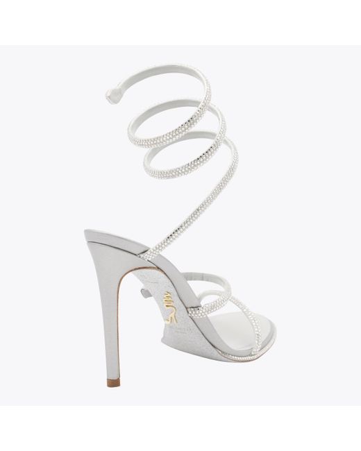 Rene Caovilla White Leather Sandals