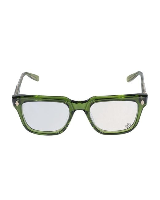 Chrome Hearts Green Logo Classic Wayfarer Glasses for men