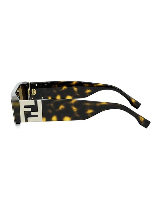 Fendi Brown Ff Squared Acetato Sunglasses for men