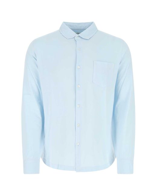 Hartford Light-blue Cotton Shirt for men