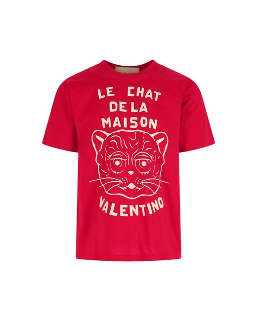 Valentino Red T-Shirts And Polos Cotton for men