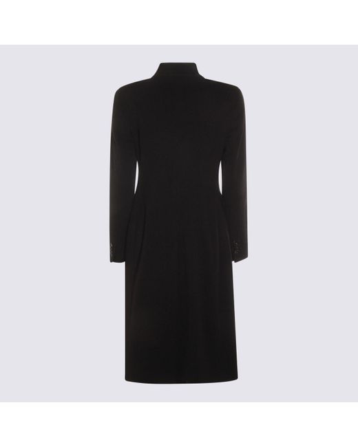 Tagliatore Black Wool Coat