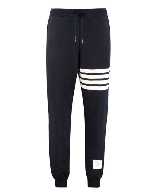 Thom Browne Blue Track Pants Cotton for men