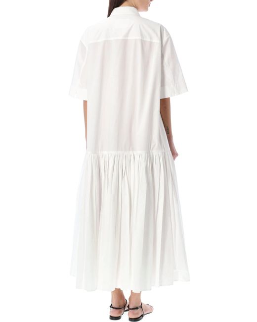 Jil Sander White Long Shirt Dress
