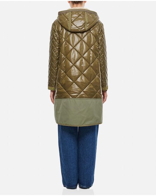 Fay Blue Military 70S Quilted Parka Coat