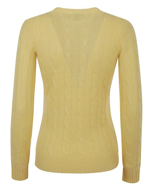 Polo Ralph Lauren Julianna-classic-long Sleevepullover in Yellow | Lyst
