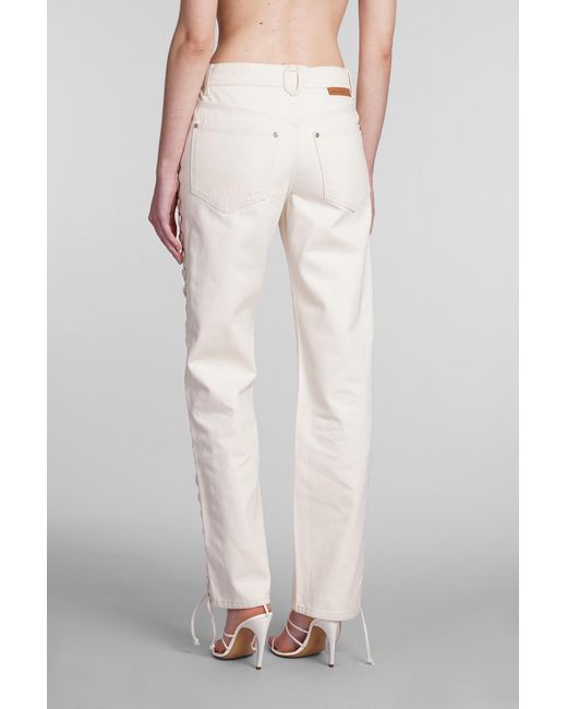 Stella McCartney White Jeans In Beige Cotton