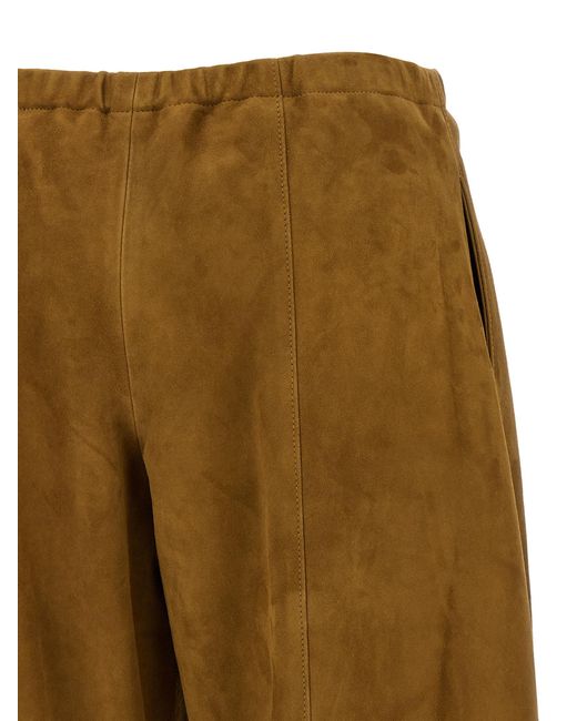 Khaite Natural Clover Pants Lamb Leather (Ovis Aries)