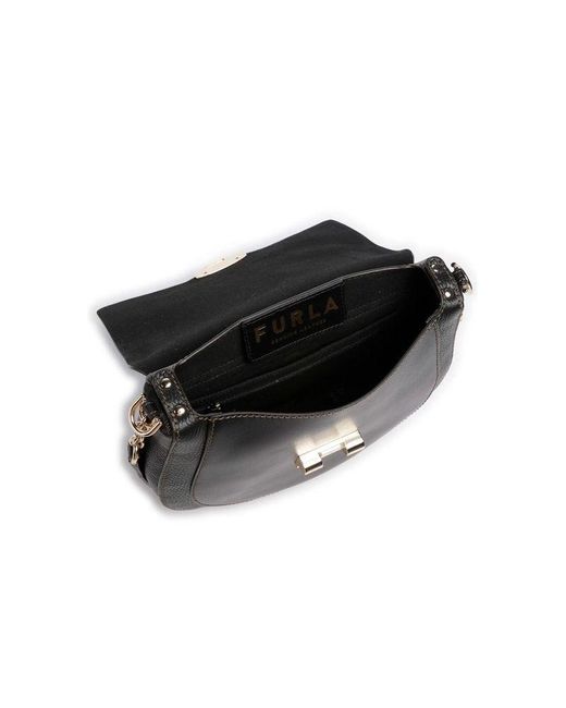 Furla Black Leather Bags Crossbody-Bags