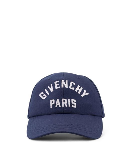Givenchy Blue Cotton Baseball Hat for men