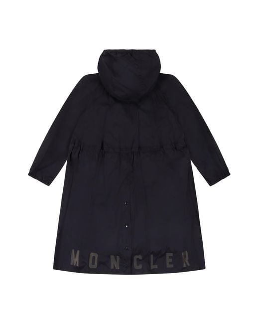 Moncler Blue Lins Hooded Windbreaker Polyamide Jacket