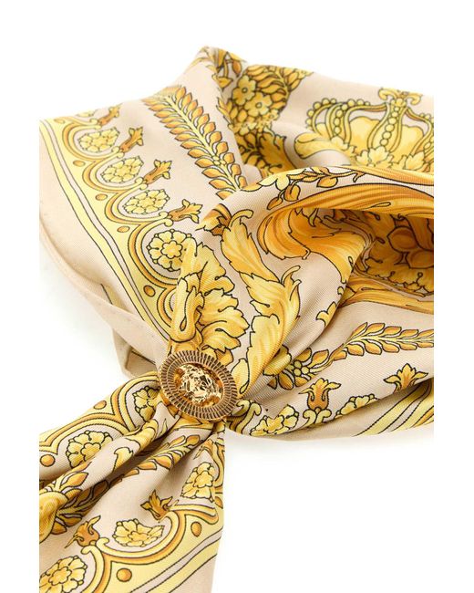 Versace Metallic Printed Silk Foulard for men