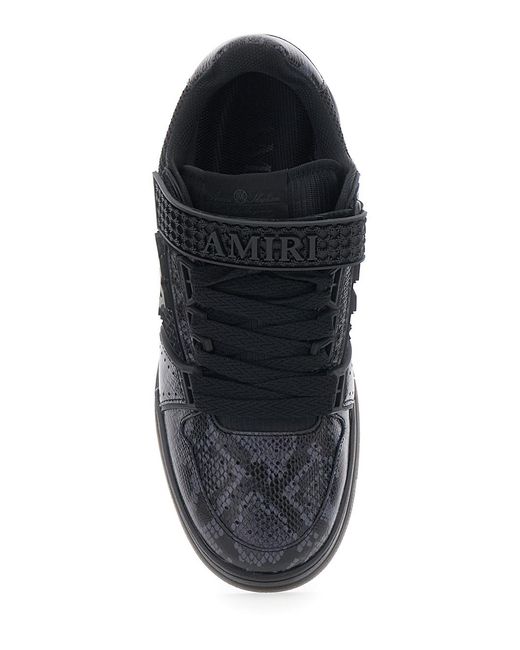 Amiri Black Sneakers With Leather Details Trainers for men