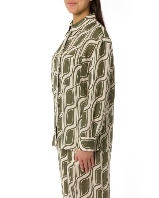 Liu Jo Blue Long Sleeved Printed Shirt