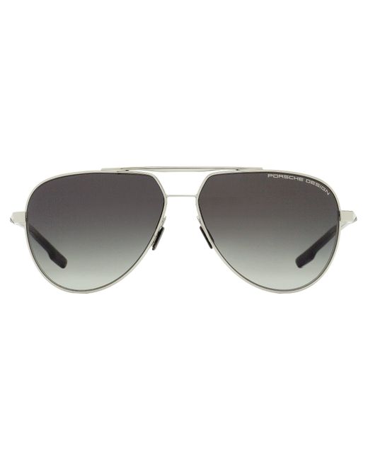 Porsche Design Black Modern Pilot Sunglasses P8935 D Palladium-Matte 62Mm Palladium/Matte