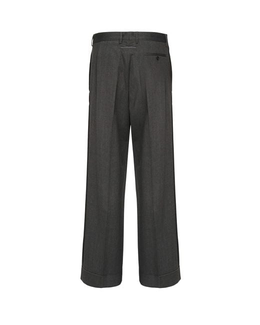 MM6 by Maison Martin Margiela Gray Tailored Trousers for men