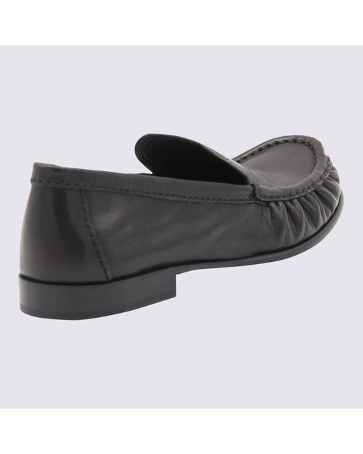 Miu Miu Black Leather Loafers