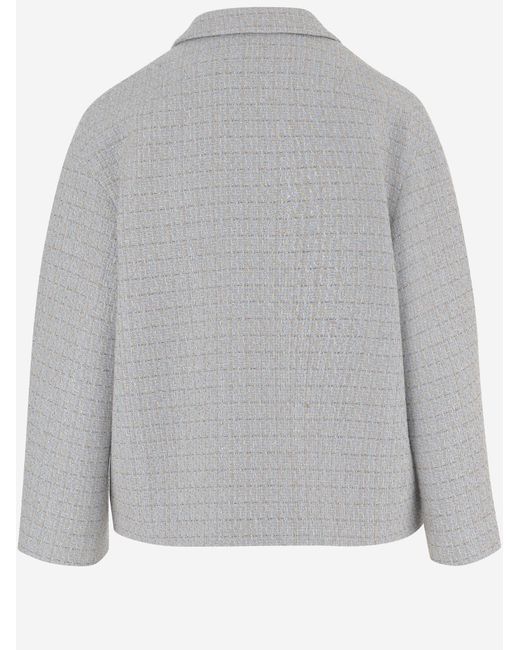SOIR Gray Cotton Blend Jacket