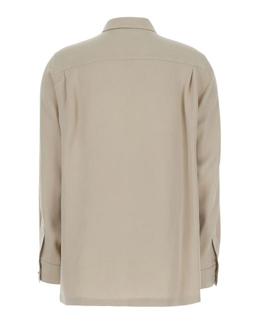 Max Mara Natural Shirt Geranio Silk Blouses