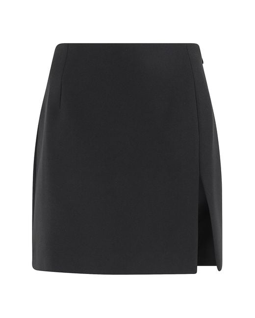 ANDAMANE Black Gioia Splitted Mini Skirt