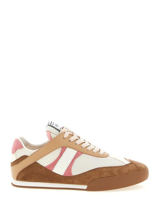 Chloé White Lace Up Sneakers