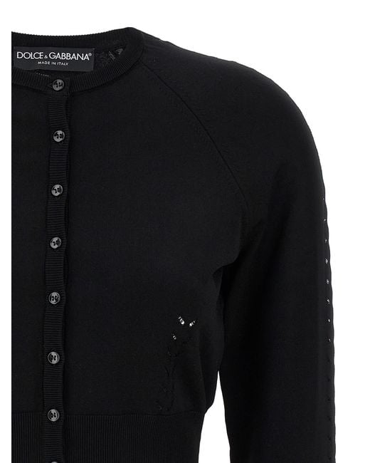 Dolce & Gabbana Viscose Cardigan in Black | Lyst Dolce & Gabbana Viscose Cardigan in Black | Lyst