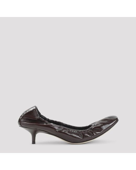 Phoebe Philo Brown Low Pucker 45 Pumps Calf Leather
